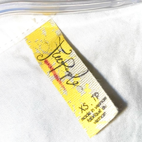 Free People Cotton poplin Boho Tunic white with pockets Top. - Picture 8 of 9